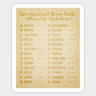 Morse Code Alphabet Sticker